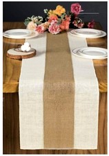 Burlap Kitchen Farmhouse Table Runners - 2 sizes Brand New
