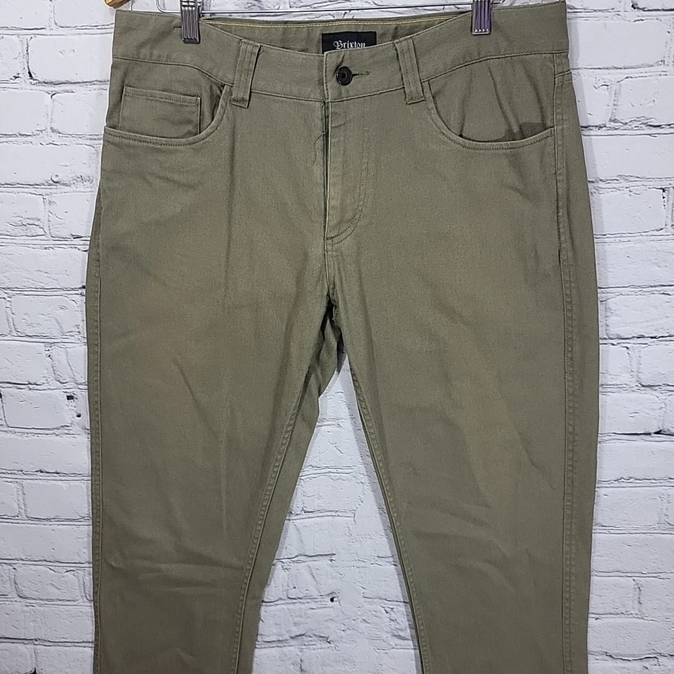 Брюки мужские Brixton Reserve размер 34X32 хаки - Изображение 3 из 4