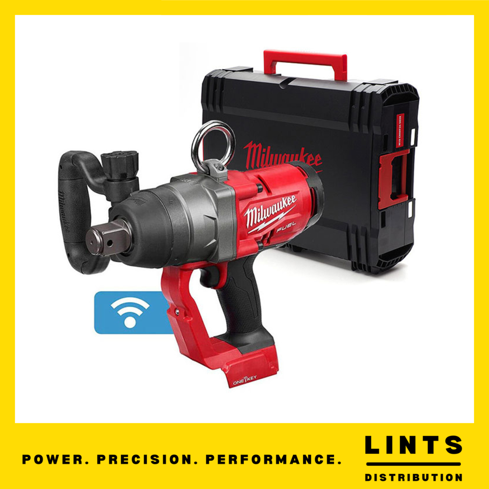 Milwaukee M18ONEFHIFW1-0 18V One Key Fuel 1"" Impact Wrench (Body Only) & Case