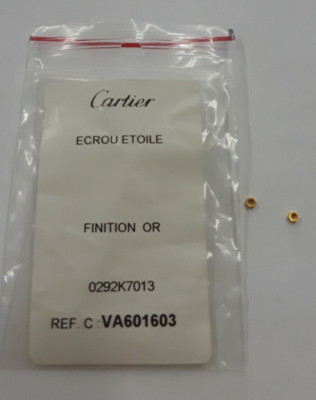 1 pair Cartier Ecrou etoile  finition OR Pale Gold screw nuts VA601603