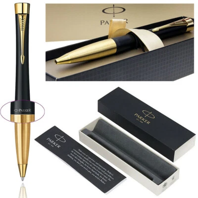 Kugelschreiber Parker URBAN Schwarz GT mit Laser Gravur & Original Etui Geschenk