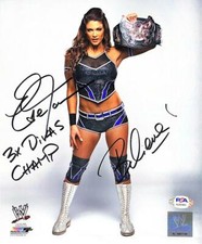 WWE EVE HAND SIGNED AUTOGRAPHED 8X10 PHOTO FILE PHOTO WITH PROOF AND PSA COA 4