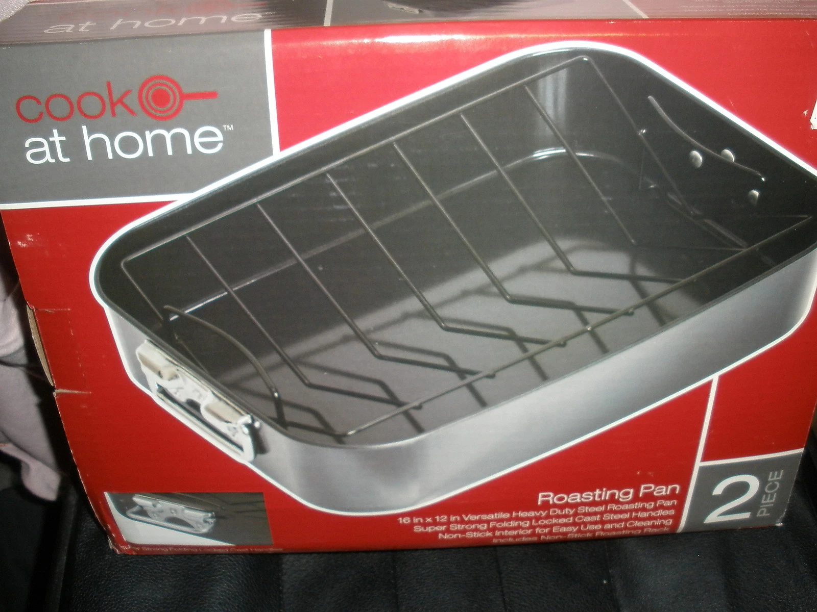 NEW Cook at Home Roasting Pan Black NON STICK