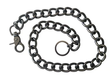 25" Gun Metal Heavy Duty Leash Metal Wallet Chain Biker Trucker Jean Key Chain