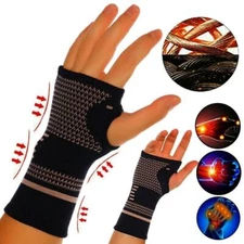 4Pcs Copper Wrist Compression Sleeves,for Arthritis, Tendonitis,Sprains,Workout