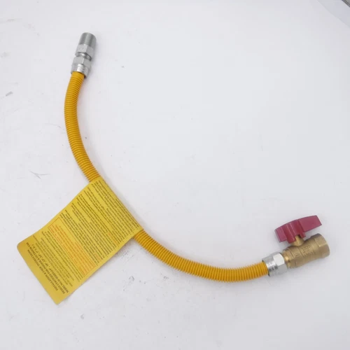 Jones Stephens G72304 1/2" Gas Connector Coated w/Ball Valve 1/2" MIP x 1/2" 18" - Picture 1 of 3