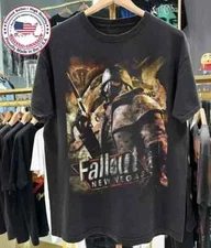 Fallout New Vegas T-Shirt Reprint 2010 Vintage Style Grunge S-4XL