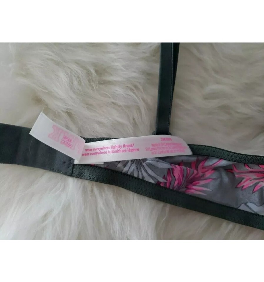 Victoria's Secret Pink 32C Wear Everywhere Bra Tropical Floral Hibiscus