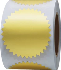 300Pcs Notary Seals 2 Inch Embossing Stickers Gold Metallic Certificate Sealing