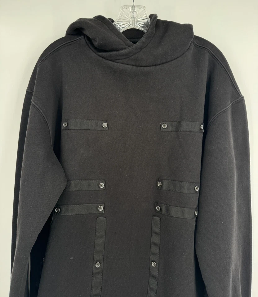 Urban Outfitters x Lyph Hombres Negro Detalle Cinta Algodón Sudadera con Capucha Talla L Foto 2 de 4