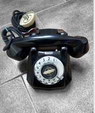 Telefono Fisso ANTICO Disco Rotella Bachelite Nero Vintage 40 50