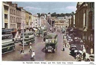 CORK City St Patrick's Street Bridge & Hill Buses Cars "P.C." postcard Leech's