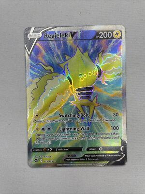 regieleki v pokemon card price Pokémon TCG Regieleki V (Full Art) Silver Tempest 175/195 Holo Ultra Rare