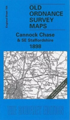 MAP OF Cannock Chase & SE Staffordshire 1898 One Inch Sheet 154 by John Boynton