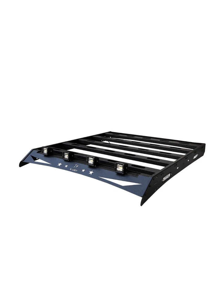 Steel Roof Rack Cargo Luggage Carrier w/Lights For 09-18 Dodge RAM 1500 DS/DT - Image 3 of 4