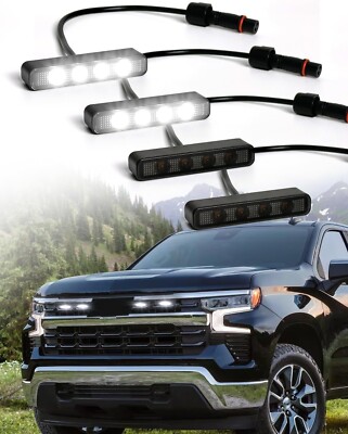 LED Front Grill Lights for 2014-2024 Chevy Silverado 1500 2500 3500 Accessories