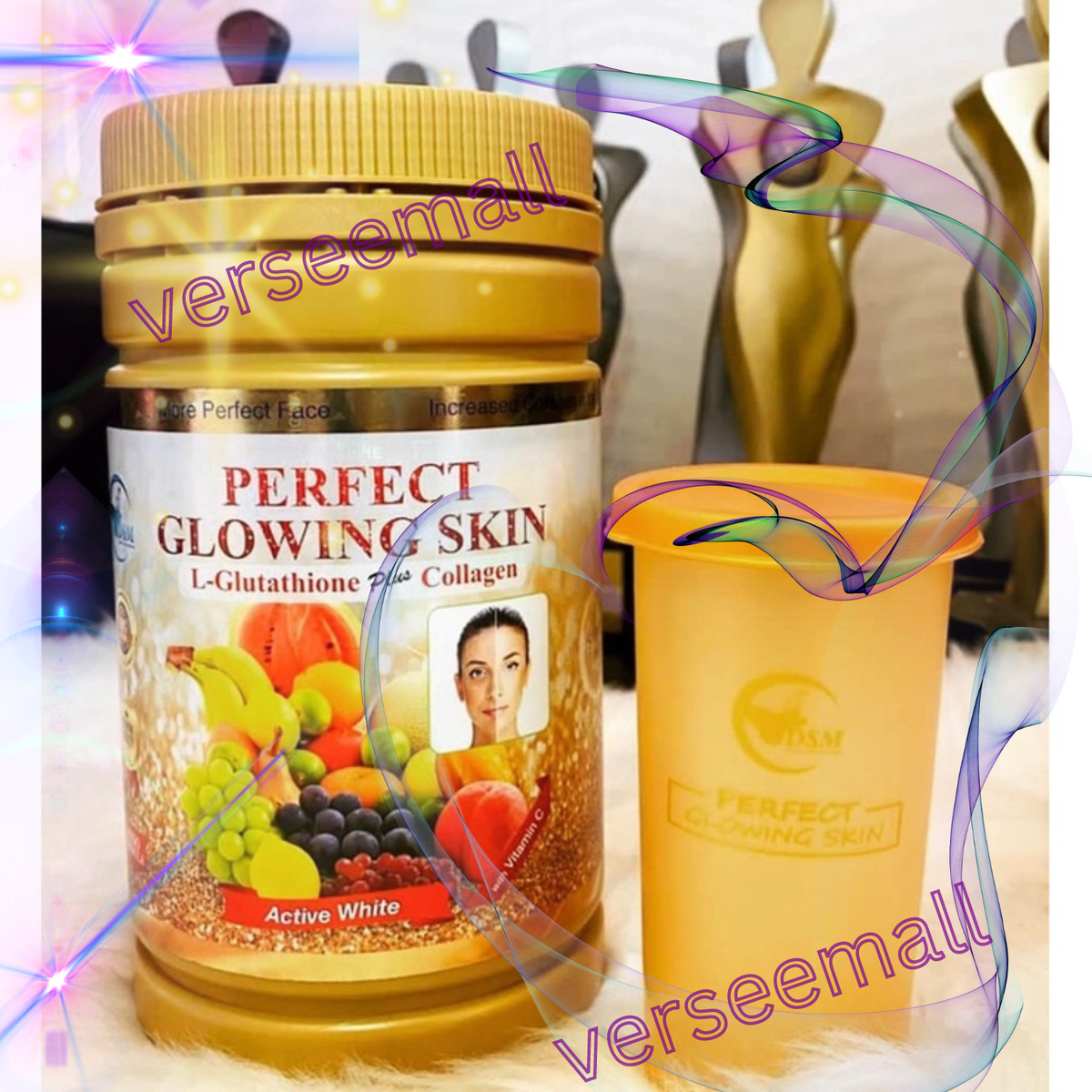 PERFECT GLOWING SKIN L GLUTATHIONE POUDRE BLANCHISSANTE, VITAMINE C AS