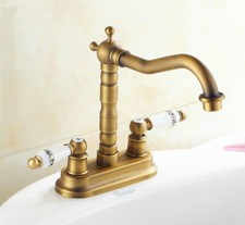 Wash Basin Faucet Dual Hole Deck Mounted Bathroom Sink Hot And Cold Taps 2nf323