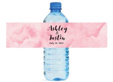 Water Color Wedding Anniversary Water Bottle labels Engagement Party Birthday