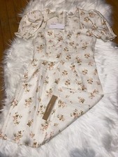 reformation Gina Linen Floral Printed Mini dress Mildred size 4 New With Tag