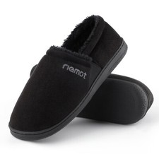 riemot Womens Men Comfort Memory Foam Moccasin Slippers Slip on House Shoes