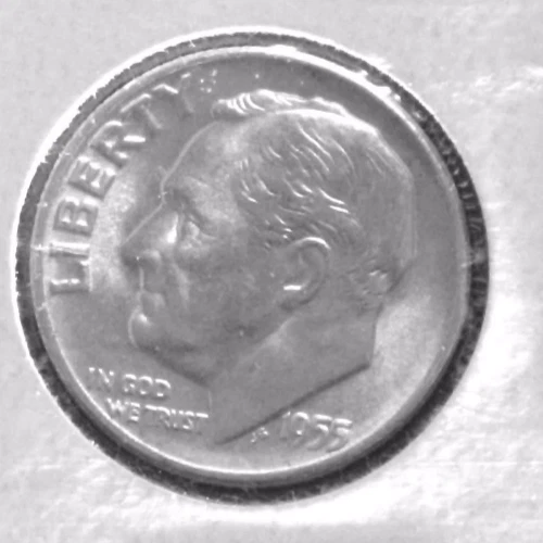 1955 S ROOSEVELT DIME 10 Cent 10C SILVER LOW TO MID MS GRADE KM# 195 EB#3045