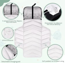 Portable Baby Diaper Changing Pad Bag with handle and strap