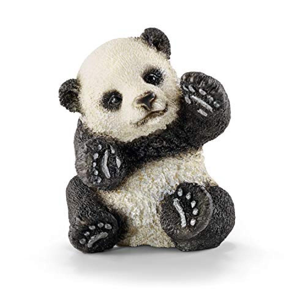 SCHLEICH- Cucciolo di Panda Che Gioc Figurina, Colore Nero e Bianco, 14734 - NUO