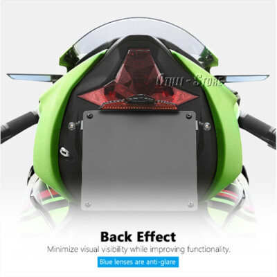 For Kawasaki NINJA ZX-6R 636 Motorcycle Mirror Blue Anti