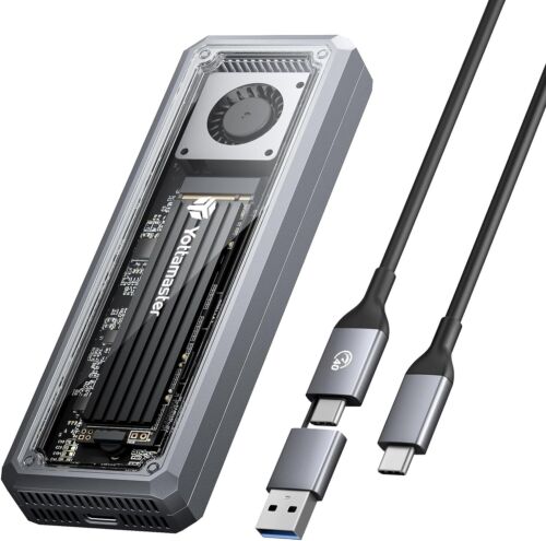 Aluminium 40Gbps M.2 SSD NVMe Gehäuse USB 4 M.2 NVMe USB C Adapter für PCIe 2280 - Bild 9 von 9
