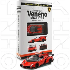 Lamborghini VENENO ROADSTER KYOSHO COLLECTION SPECIAL 1:64 solid red + book NIB
