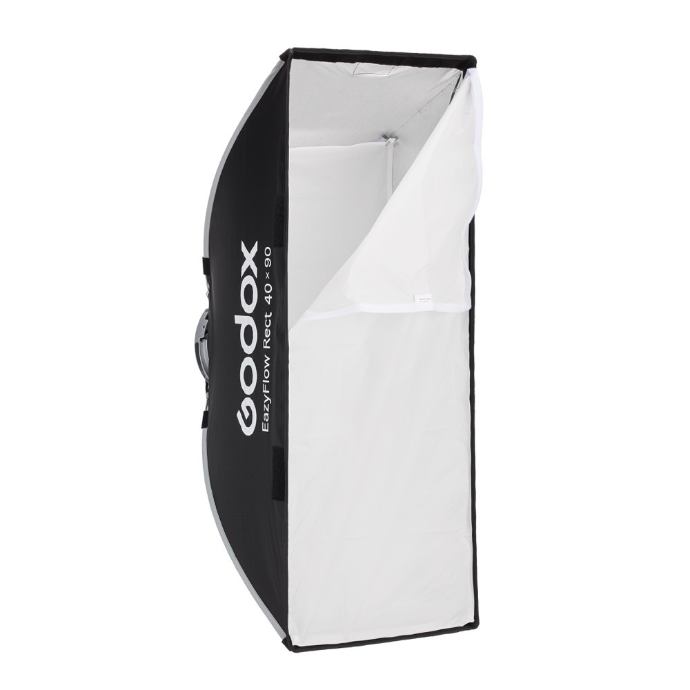 Godox Argento Eazyflow Foldable Rect 40X90 Bowens Softbox (Soft Box), Softbox + Riflettore - Immagine 2
