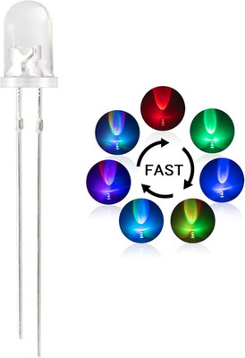 Dicuno 100Pcs 5Mm RGB Multicolor Fast Blinking LED Diode, Multi-Color Blinking C