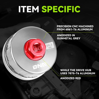 64.3MM 14 Flute Oil Filter Wrench Tool Toyota Lexus Scion 1.8L 2.5