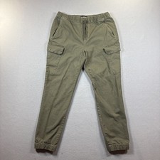 Vintage Airwalk Cargo Jogger Pants Men's Medium Green Drawstring 90s Y2k