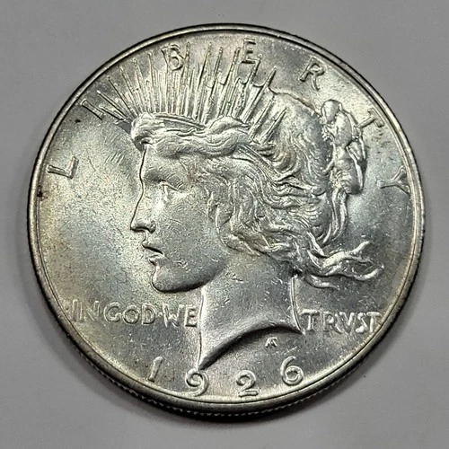 1926 S $1 Peace Silver Dollar AU San Francisco KEY DATE Lusterous Nice *K770