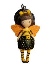 Santoro Gorjuss Bee-Loved/Just Bee-Cause Moulded Keyring Bee Girl Fairy Keychain