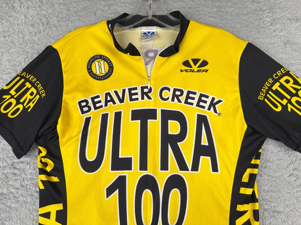 Voler Radtrikot Erwachsene Medium gelb schwarz Beaver Creek Ultra 100 1/2 Zip - Bild 4 von 4