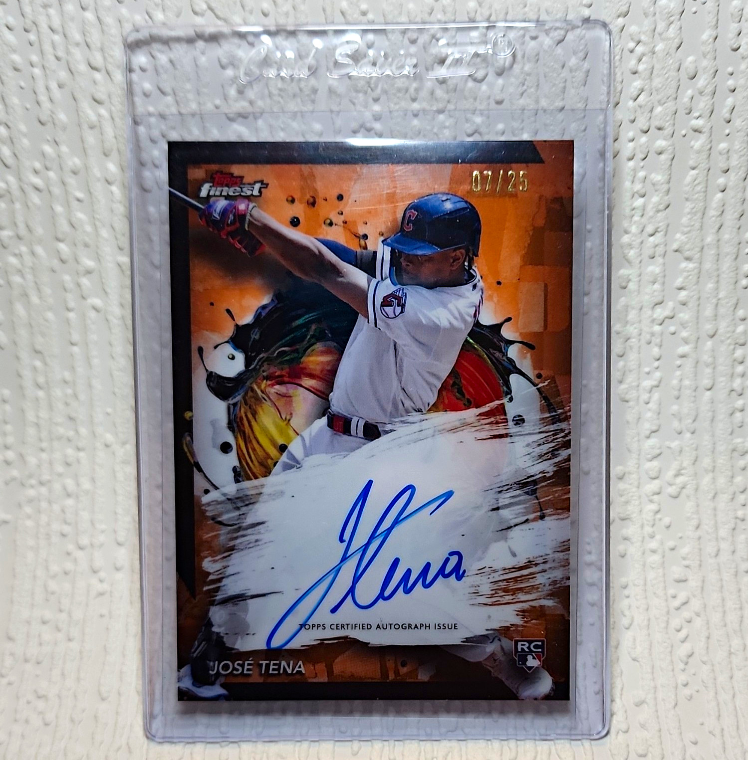 2024 Topps Finest Jose Tena Rookie Auto ORANGE REFRACTOR 07/25 RC #FA-JT