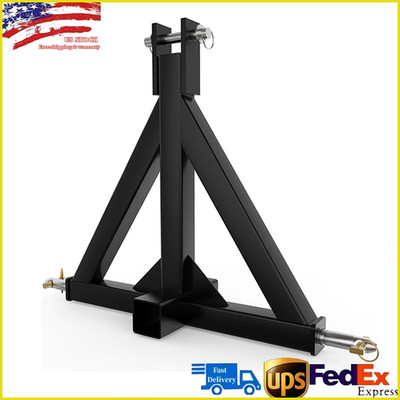 3 Point Hitch 2'' Receiver Trailer Steel Category 1 Tractor Tow Drawbar Adapter