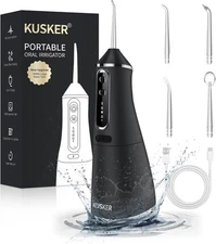 Water Dental Flosser Pick Pik  Cordless 500ML Teeth 5 Modes 4 Tips Rechargeable 
