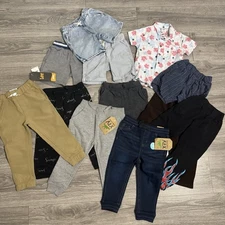 Kids 3T Lee Lot Clothes Many Brands Blue Denim Shorts Pants and Shirt 12 Piece