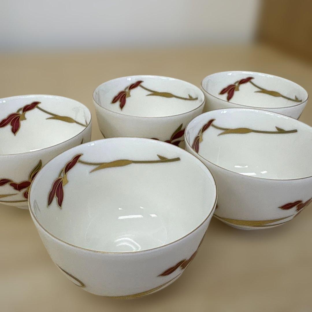 Ryuhogama Tiny Bowl Set of 5 Wooden Box Japanese Tableware Collectible