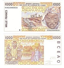 West African States / Senegal - 1000 Francs 2003 UNC P. 711Km - letter K