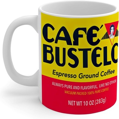 Cafe Bustelo Collage Ceramic Coffee Mug 11oz Coffee Lover Gift Cup