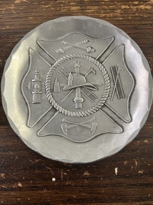 Wendell August Forge Fireman Coaster Dish Hand Forged Hammered Aluminum