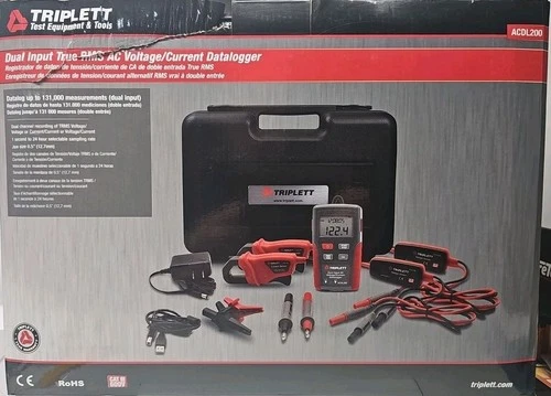 Triplett Acdl200 Dual Trms Voltage And Current Datalogger