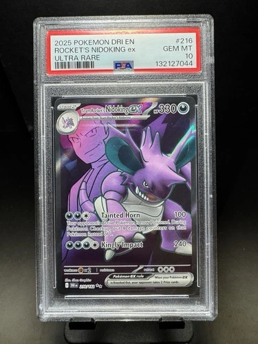 PSA 10 Team Rocket's Nidoking ex - 216/182 - SV10: Destined Rivals (DRI)