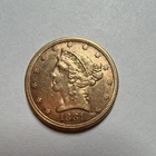 1881 $5 Liberty Head Half Eagle US Gold Coin Philadelphia Pre-1933