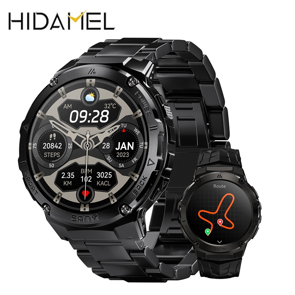 2025 HIDAMEL TANK T3E GPS Smart Watch Men Waterproof 470mAh 60 Day Long Battery